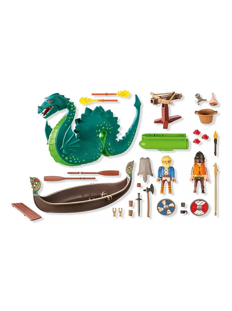 Duo de Vikings, barque, canon et monstre marin N/A - Kiabi