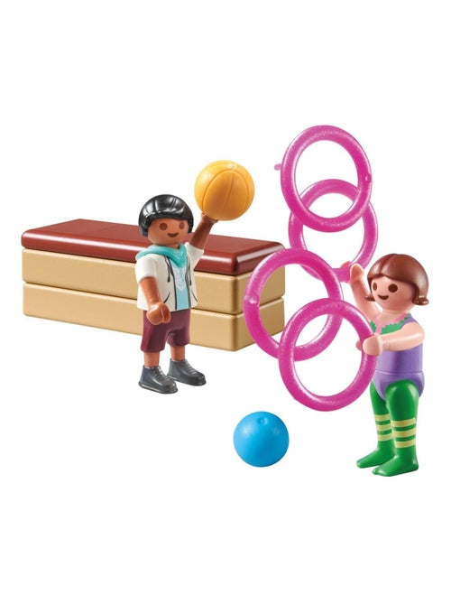 Duo d'enfants avec matériel de gymnastique - Kiabi