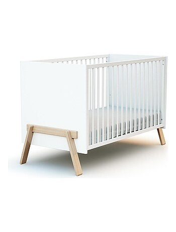 Duo lit bébé et commode en bois canaille
