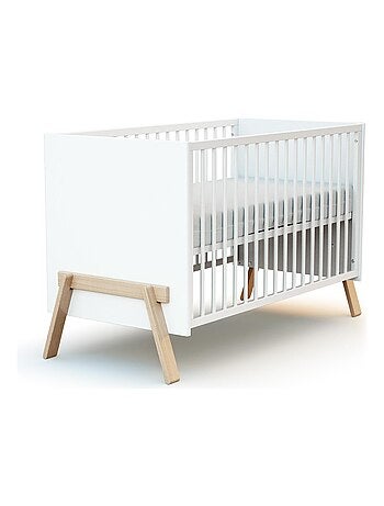 Duo lit bébé et commode en bois canaille