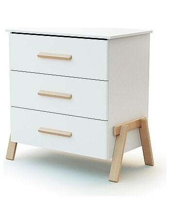 Duo lit bébé et commode en bois canaille