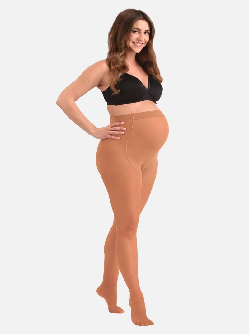 Duo Pack Collants de grossesse transparant magique 40den Beige - Kiabi