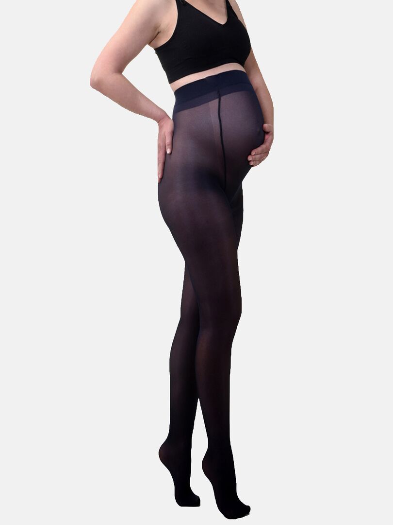 Duo Pack Collants de grossesse transparant magique 40den - Bleu marine - Kiabi - 25.00�?�