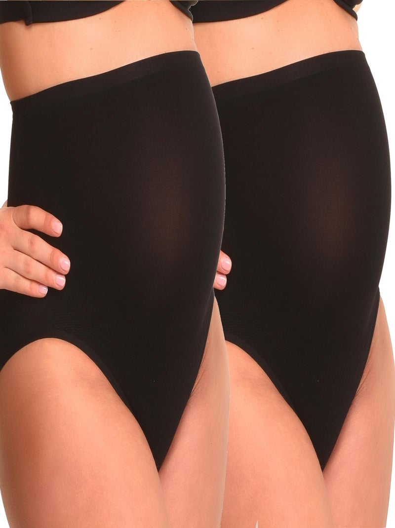 Duo Pack Culotte de grossesse sans coutures  (Mamsy) Noir - Kiabi