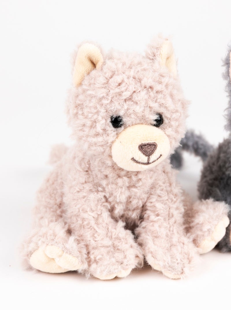 Duo peluches chats Romy 20 cm Beige - Kiabi