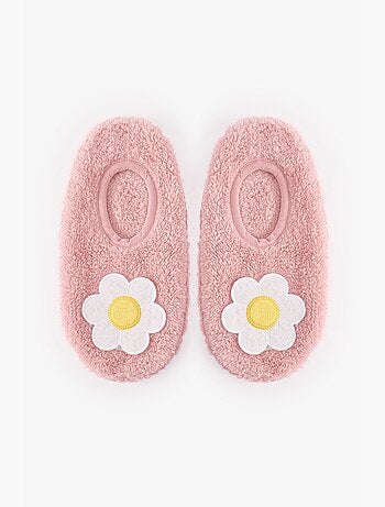 E pretty flower chaussettes-pantoufles penti