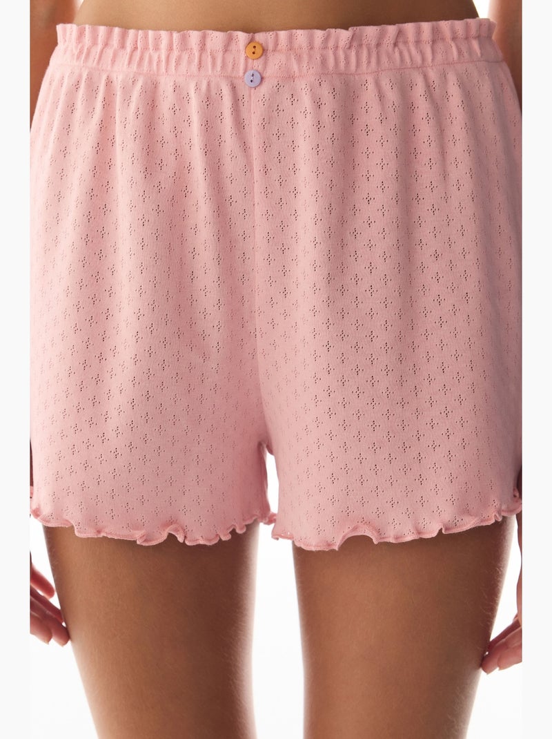 E sleep mode short de pyjama pointel penti Rose dragée - Kiabi