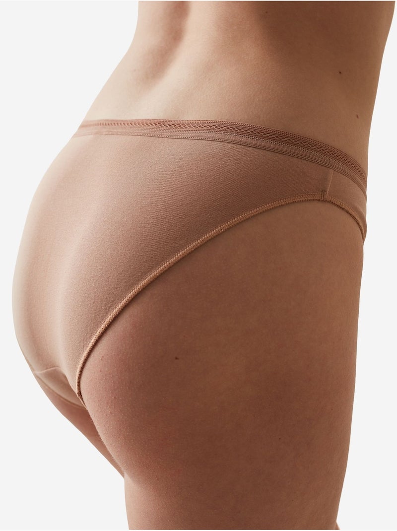 Easy coton trim slip penti Beige argile - Kiabi