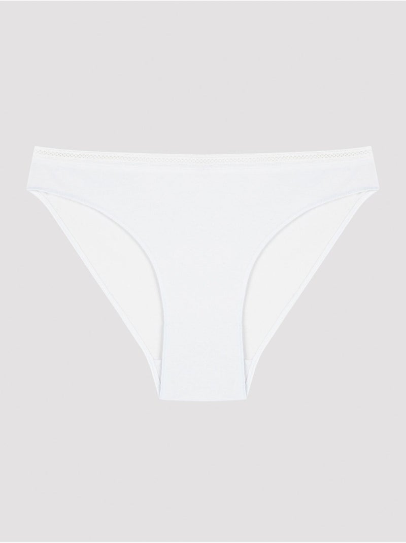 Easy coton trim slip penti Blanc - Kiabi