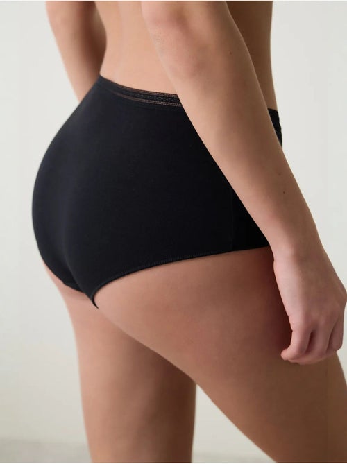 Easy cotton trim highwaist optic slip penti - Kiabi Easy cotton trim highwaist optic slip penti - Kiabi