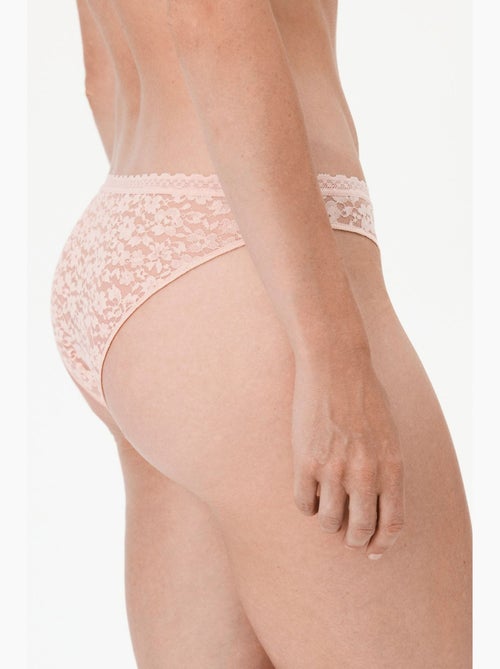 Easy culotte brésilienne en dentelle à col v et motif floral penti - Kiabi Easy culotte brésilienne en dentelle à col v et motif floral penti - Kiabi