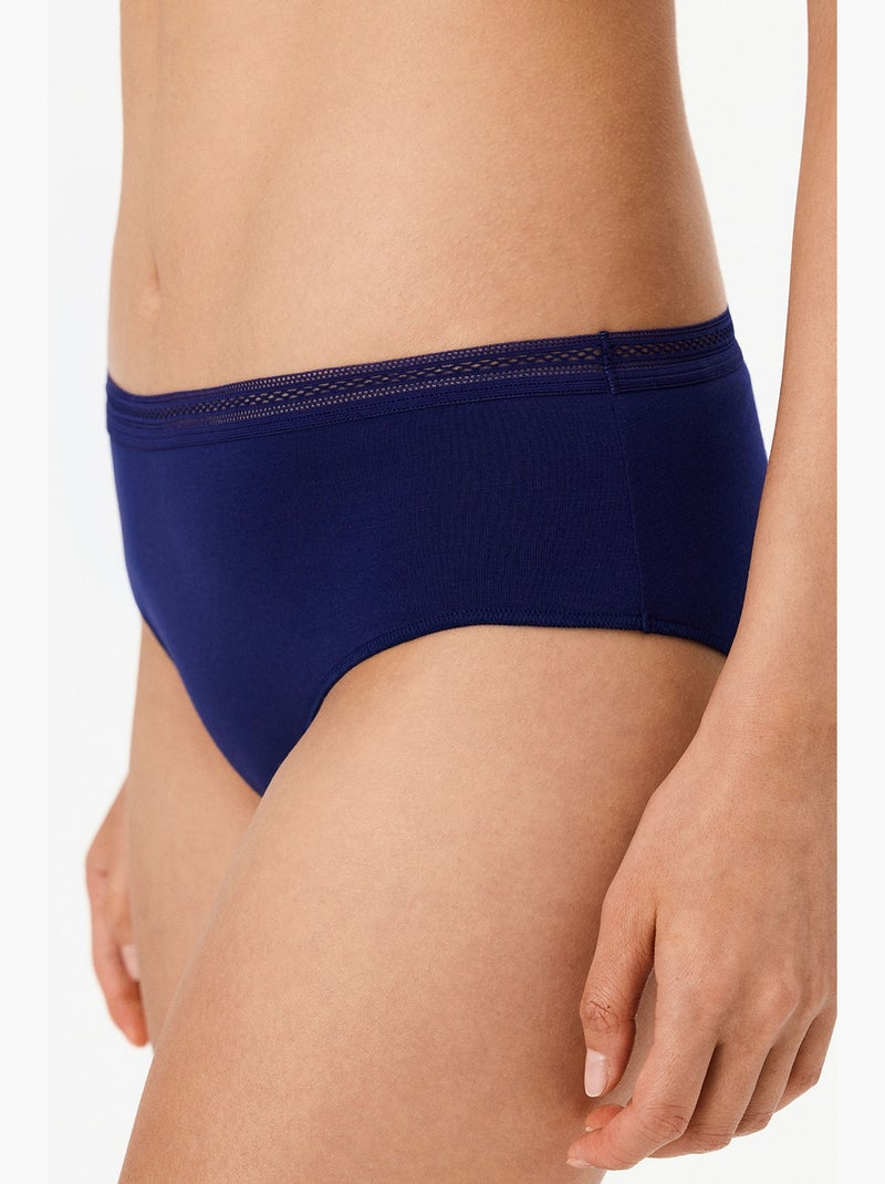 Easy culotte hipster en coton penti Bleu marine - Kiabi