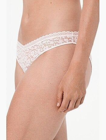 Easy dentelle coupe en v fleurie slip penti