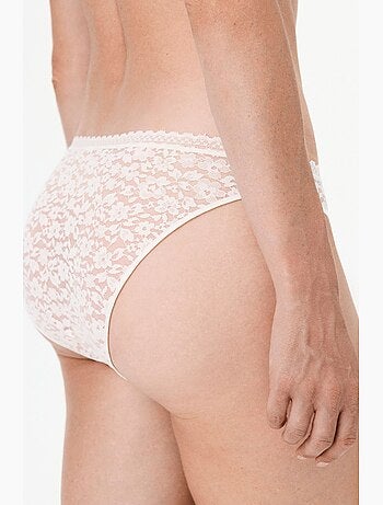 Easy dentelle coupe en v fleurie slip penti
