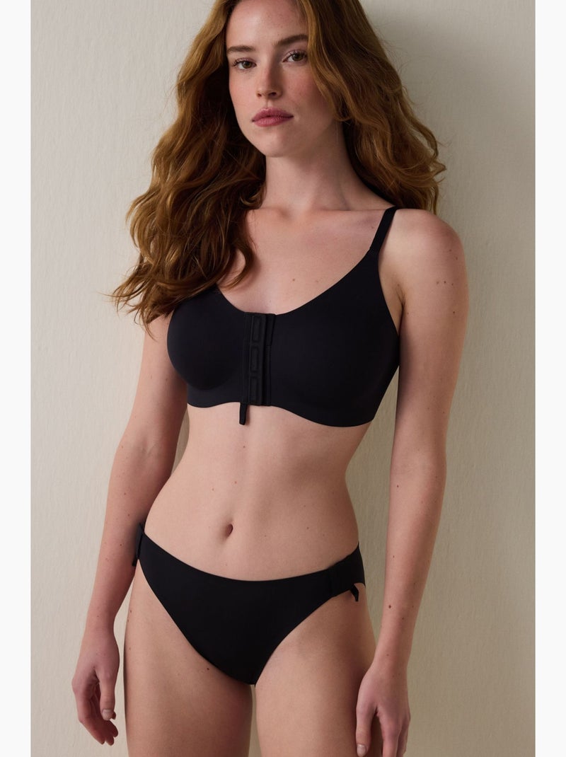 Easy open soutien-gorge triangle sans armatures à ouverture devant penti Noir - Kiabi