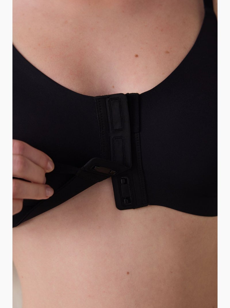 Easy open soutien-gorge triangle sans armatures à ouverture devant penti Noir - Kiabi