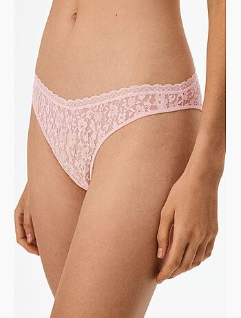 Easy slip brésilien fleuri à découpe en v penti