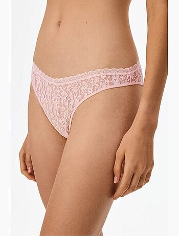 Easy slip brésilien fleuri à découpe en v penti