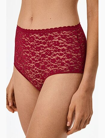 Easy slip dentelle fleuri taille haute penti