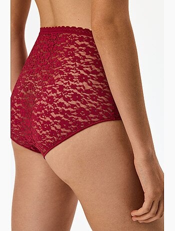 Easy slip dentelle fleuri taille haute penti