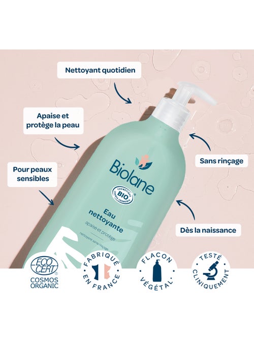 Eau nettoyante certifiée biologique 500ml biolane - Kiabi