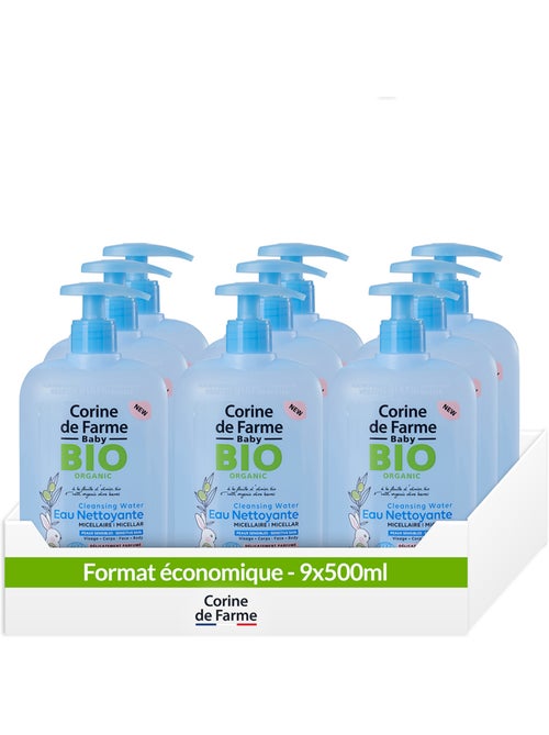 Eau Nettoyante Micellaire Parfumée Bébé Certifiée Bio - Éco Pack x9 - Kiabi