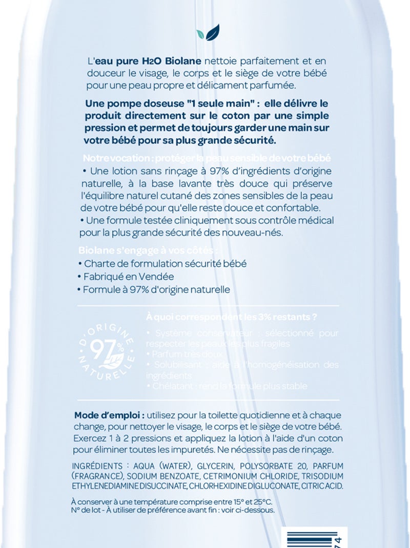 Eau pure h2o 750ml biolane Multicolore - Kiabi