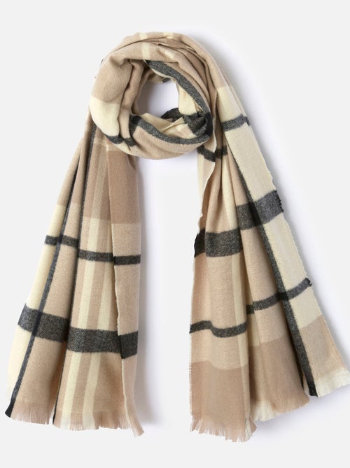 Echarpe à carreaux - Damart - Kiabi