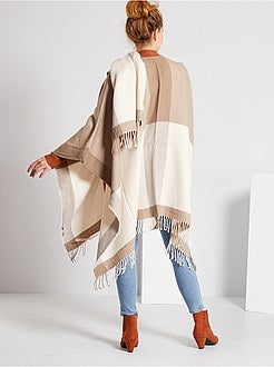 Écharpe à franges et fils dorés - Kiabi