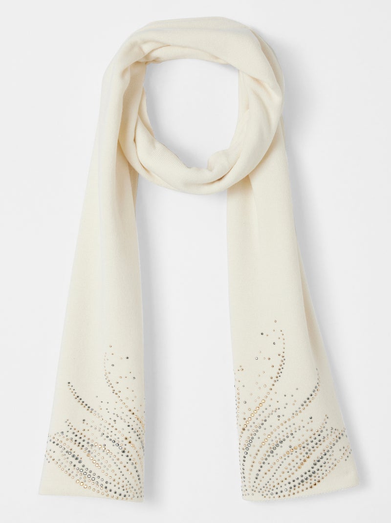 Echarpe à rivets fantaisie - Damart Blanc Ecru Blanc - Kiabi