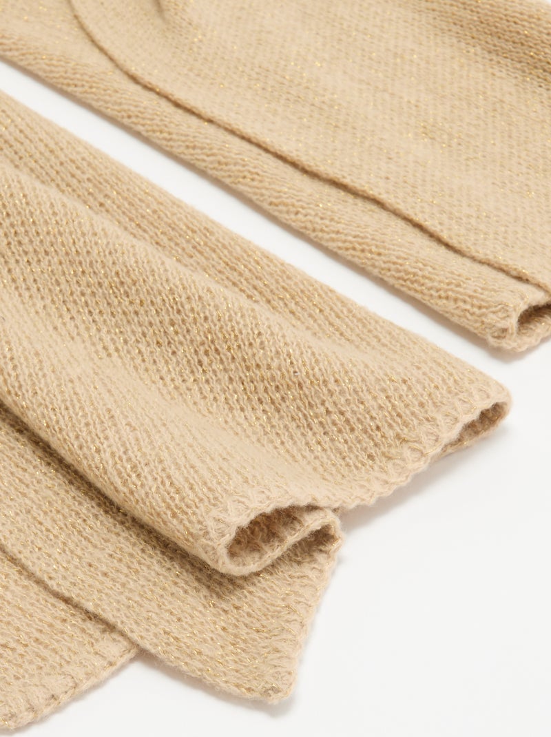 Echarpe avec fils brillants Beige - Kiabi