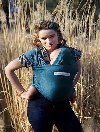 Écharpe BASIC - Fibres BIO - Bleu Retro