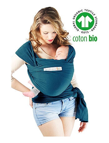 Écharpe BASIC - Fibres BIO - Bleu Retro