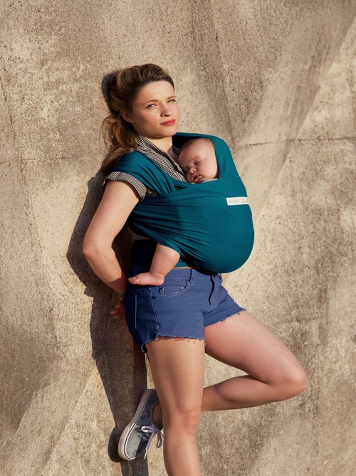 Écharpe BASIC - Fibres BIO - Bleu Retro - Kiabi