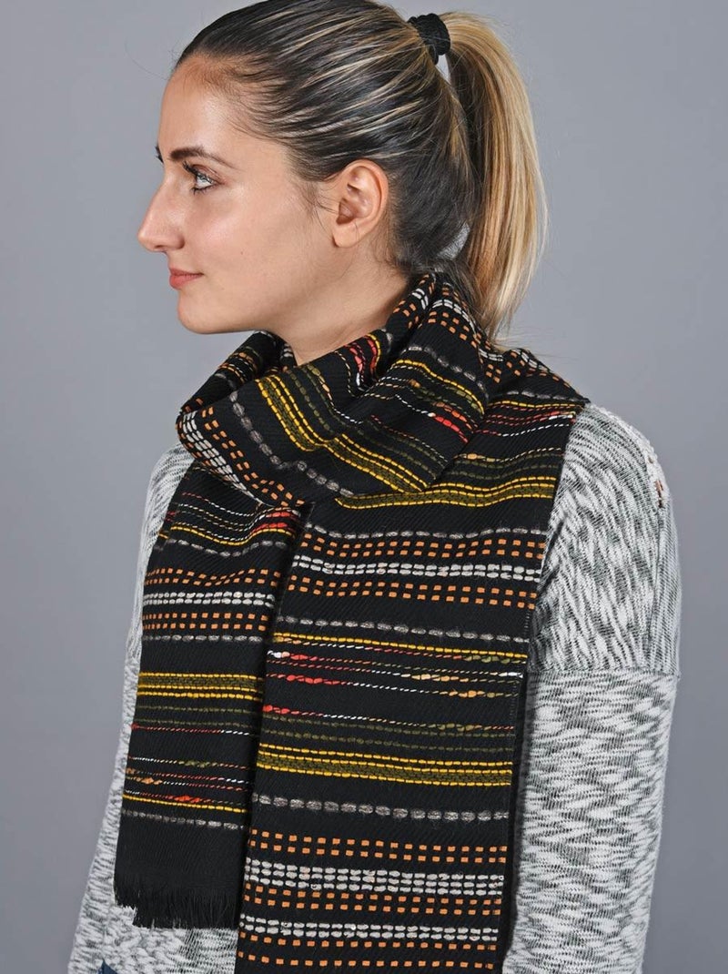 Echarpe Beltza - Fabriqué en France Jaune moutarde - Kiabi