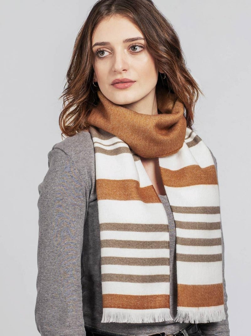 Echarpe Brahma - Fabriqué en France Marron caramel - Kiabi