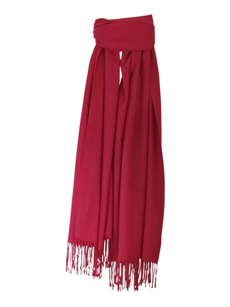 Écharpe Cachemire PETRA – Écharpe Femme Homme Douce et Chaude Rose fushia - Kiabi