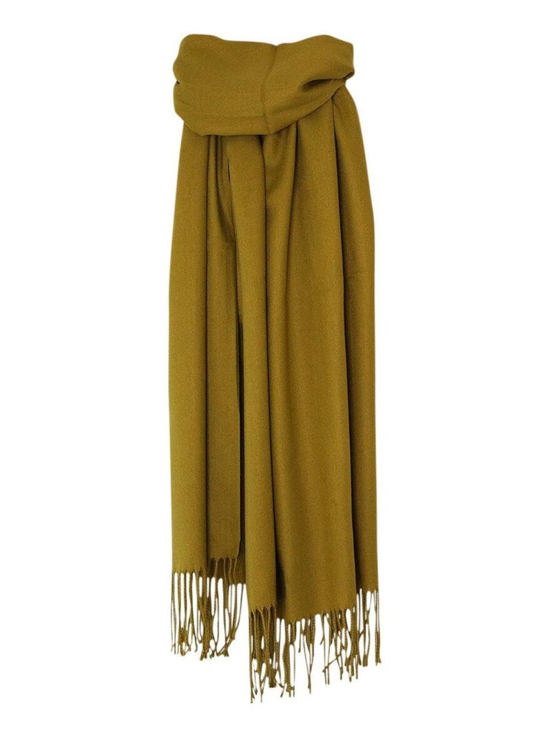 Écharpe Cachemire PETRA – Écharpe Femme Homme Douce et Chaude Vert olive - Kiabi
