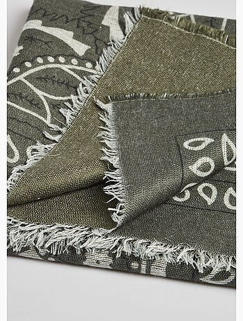 Echarpe carrée motif bandana avec laine