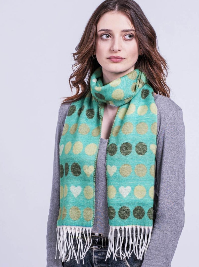 Echarpe Cashcryl Glam - Fabriqué en France Bleu turquoise - Kiabi