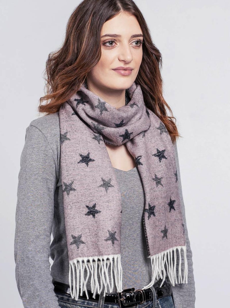 Echarpe Cashcryl Lactia - Fabriqué en France Vieux rose - Kiabi