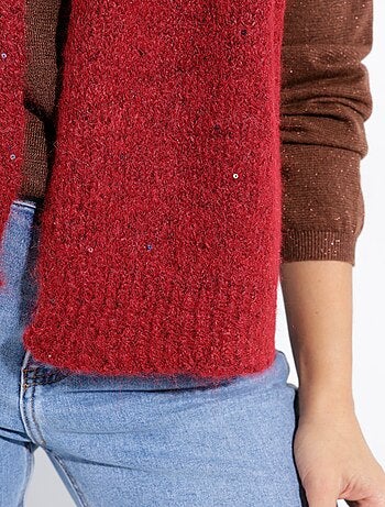 Echarpe chaud maille brillante à sequins - AFIBEL