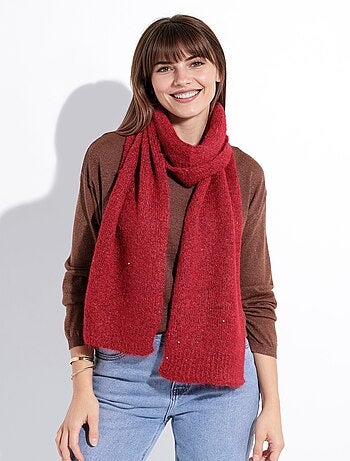 Echarpe chaud maille brillante à sequins