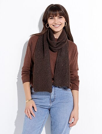 Echarpe chaud maille brillante à sequins