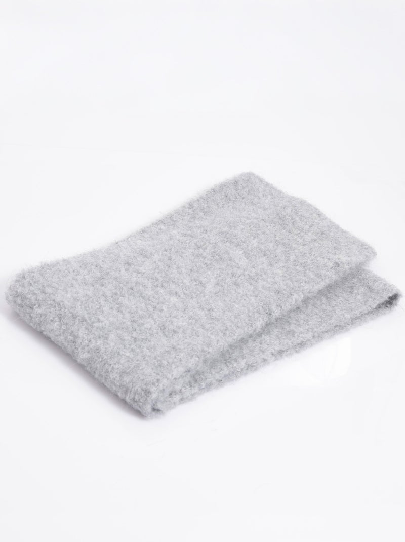 Echarpe chaude en maille mousseuse - AFIBEL Gris - Kiabi