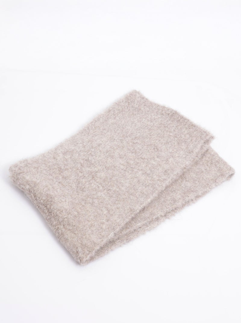 Echarpe chaude en maille mousseuse - afibel Taupe - Kiabi