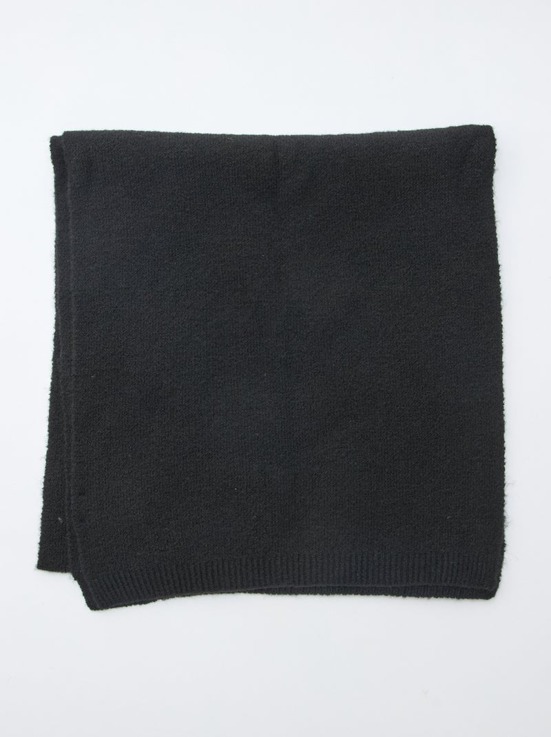 Echarpe chaude unie Noir - Kiabi