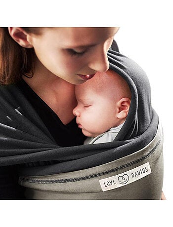 Echarpe de portage L'Originale anthracite poche olive