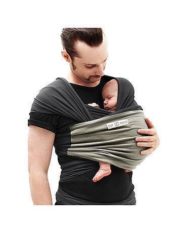 Echarpe de portage L'Originale anthracite poche olive