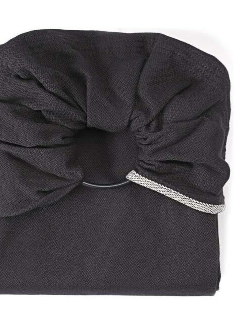 Echarpe de portage Sling sans noeud tissé en coton bio noir Noir - Kiabi